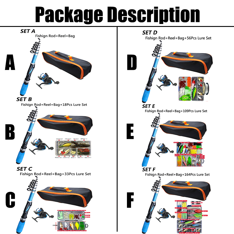 1.2M Fishing Rod Full Kits Tel - Developing Tank Reel review and price