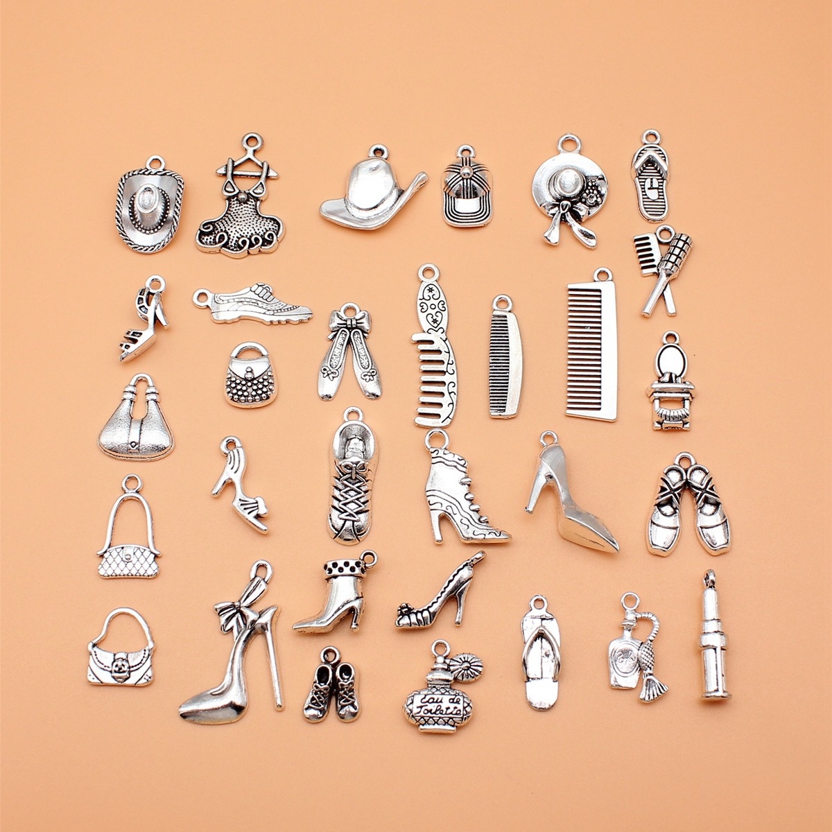31pcs Antique Silver Color Com - Vintage Collectible Shoes review and price