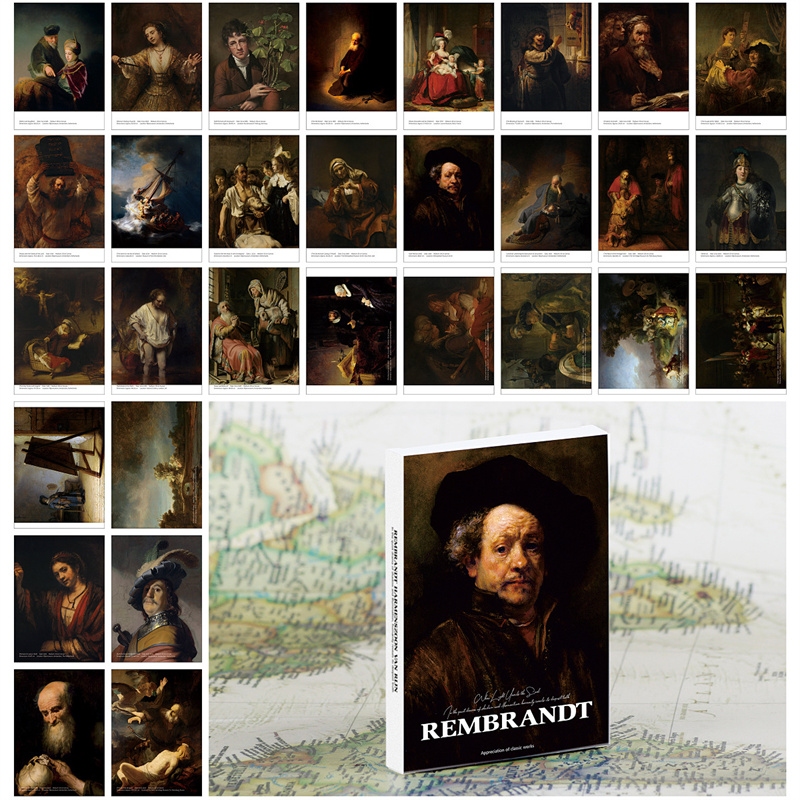 30Pcs Rembrandt Vintage Oil Pa - Collectible Vintage Greeting Cards review and price