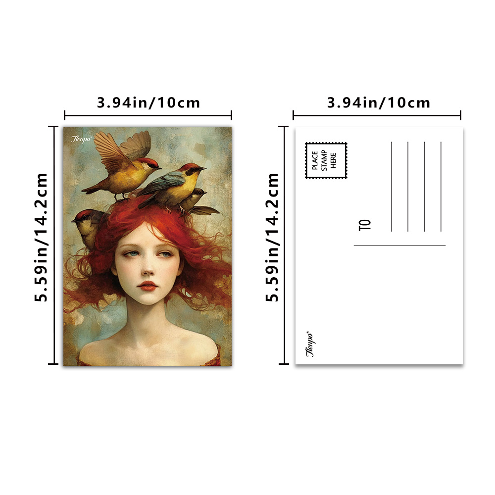 32pcs,Vintage Bird's Nest Head - Collectible Vintage Greeting Cards review and price