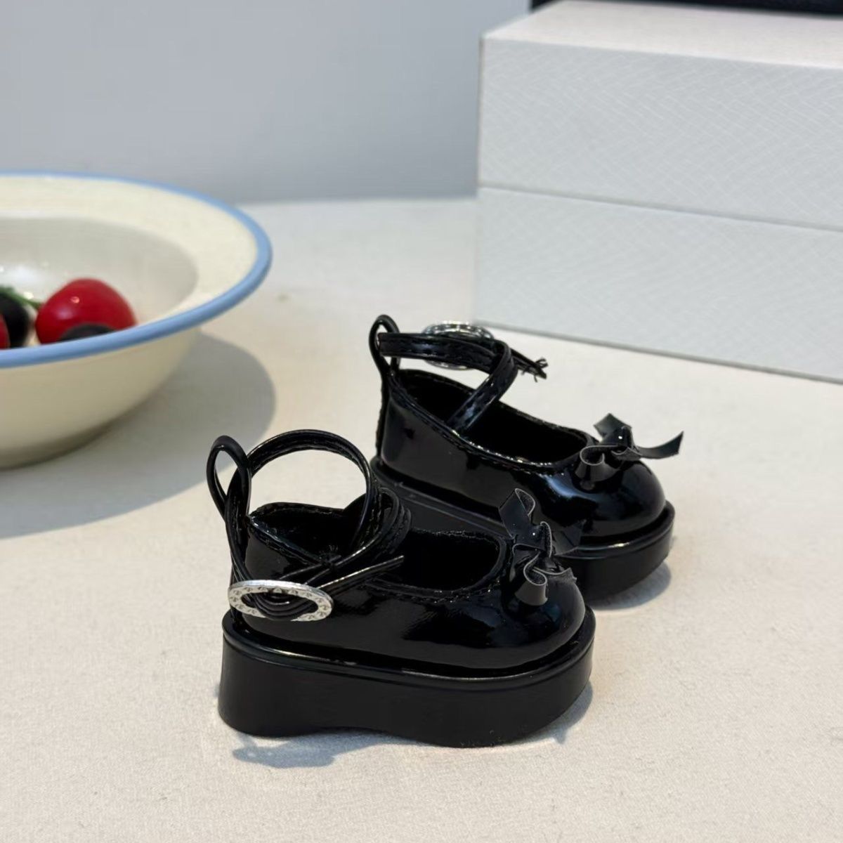 Coffee Brown Bow Platform Doll - Vintage Collectible Shoes review and price