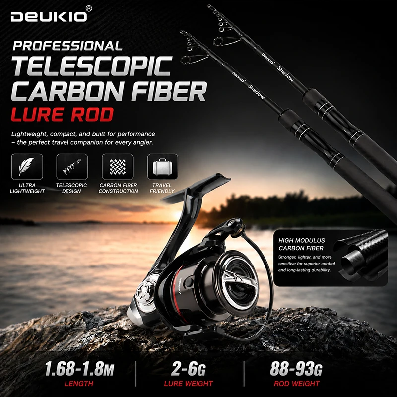DEUKIO 1.68/1.8M Fishing Rod R - Developing Tank Reel review and price