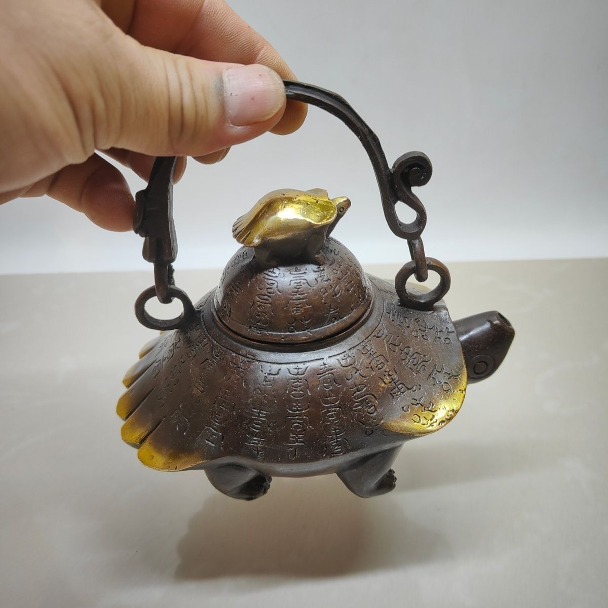 Gilt Brass Longevity Turtle Te - Collectible Vintage Wine review and price