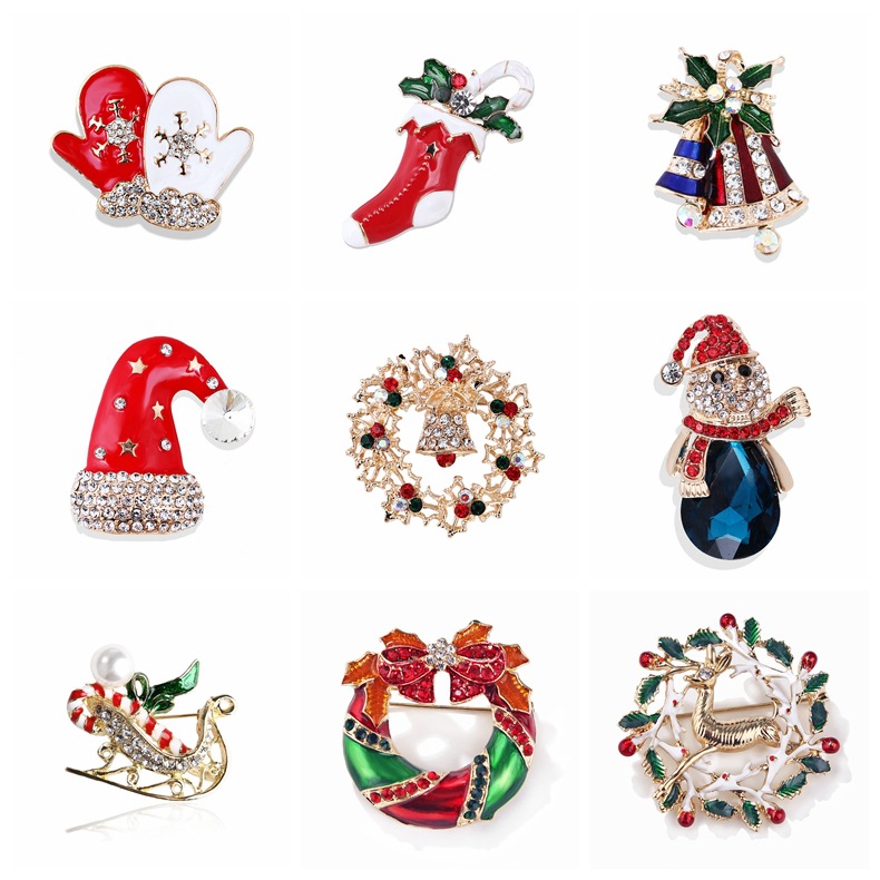Vintage Rhinestone Christmas B - Vintage Collectible Santa review and price