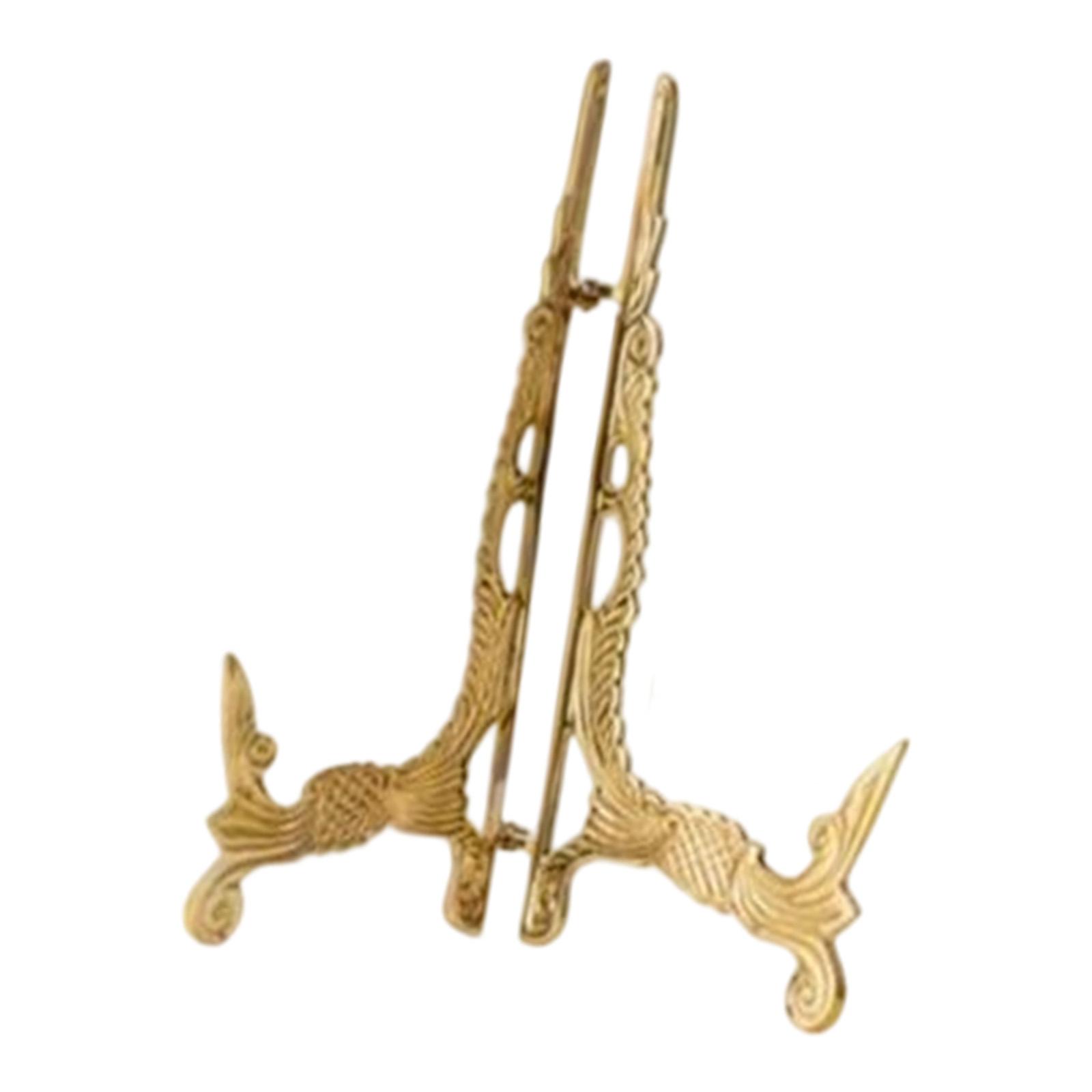 Vintage Brass Plate Holder Dec - Vintage Collectible Dishes review and price