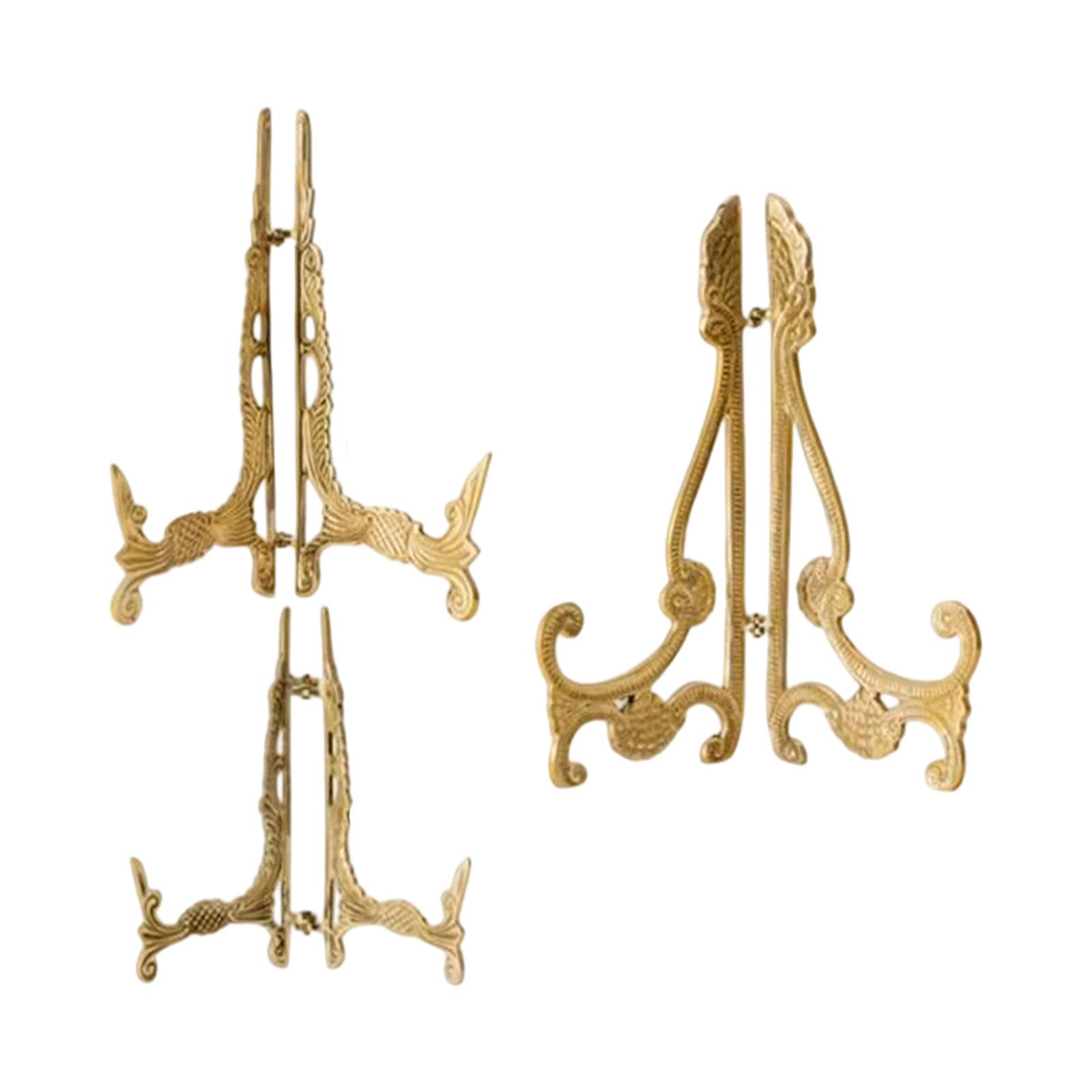 Vintage Brass Plate Holder Dec - Vintage Collectible Dishes review and price