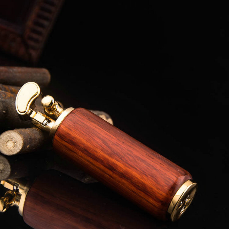 Vintage Wood & Gold Trench Lig - Vintage Collectible Lighters review and price