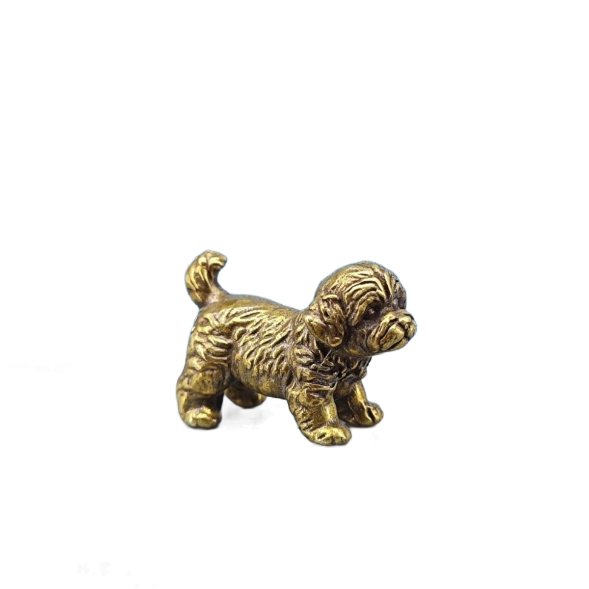 Mini Brass Dog Statue French B - Vintage Collectible Teddy Bears review and price