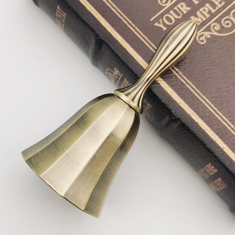 New Vintage Brass Bell Hand Di - Vintage Collectible Dishes review and price