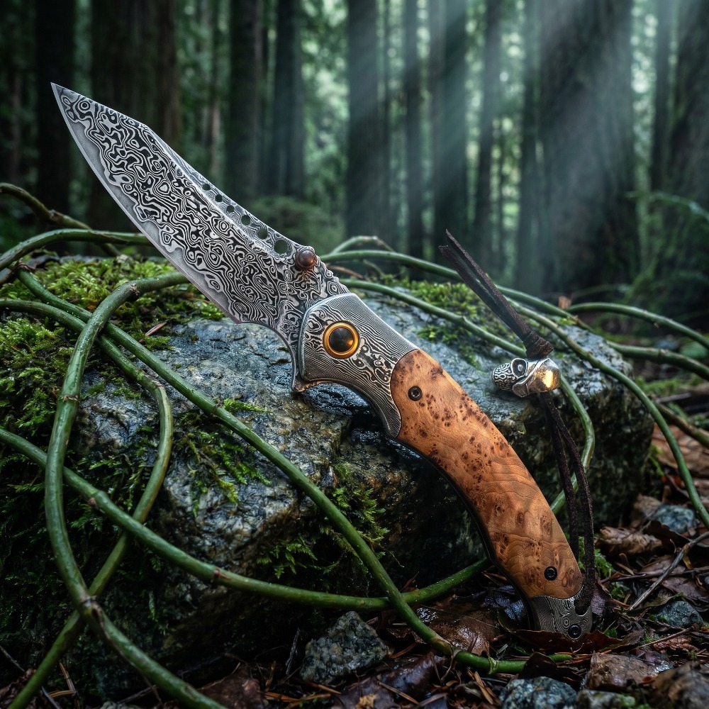 High Hardness Damascus Pattern - Vintage Collectible Pocket Knives review and price